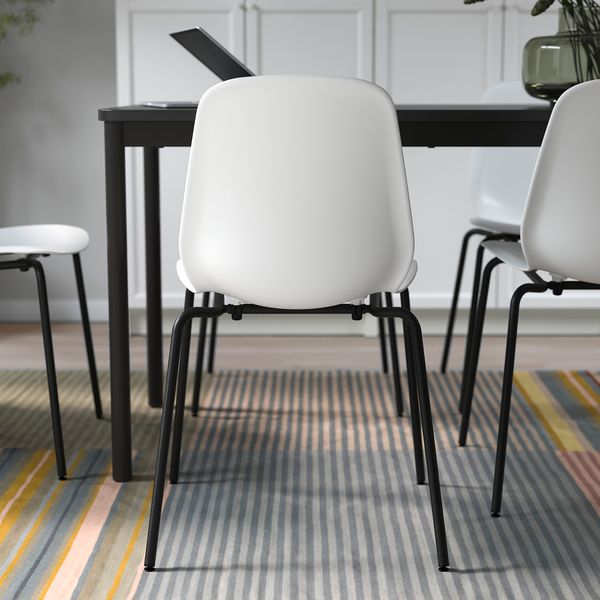 Стул, белый, сефаст черный IKEA LIDÅS 694.813.94 - фото 6