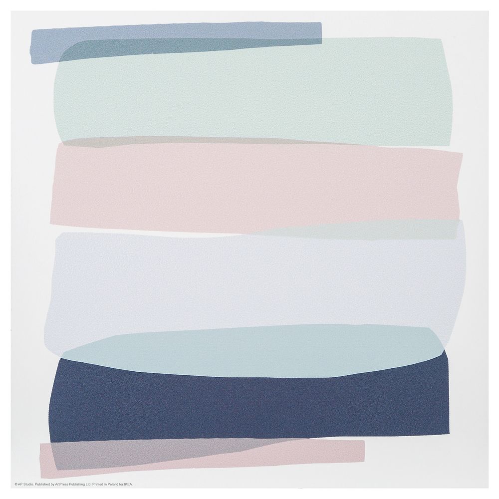 Картина, светло-зеленый светло-розовый/светло-сиреневый 30x30 см IKEA FRIDENE ФРИДЕНЭ 604.487.28 - фото 1