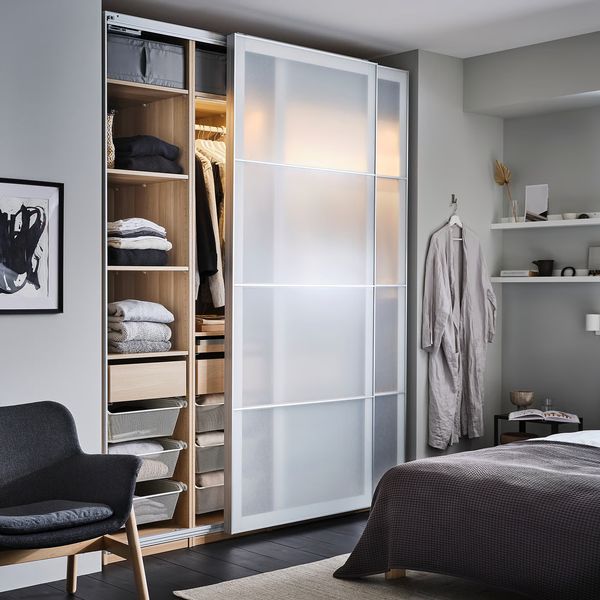 PAX 3 каркаса гардеробов - под беленый дуб 200x35x201 см - фото 2