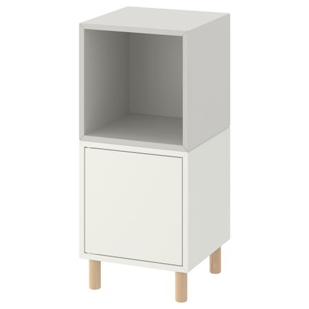 Комбинация шкафов с ножками, 35x35x80 см, светло-серый-белый IKEA EKET ЭКЕТ 593.860.81