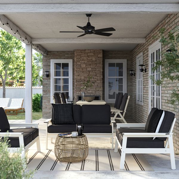 2-местный диван, садовый, белый, бежевый, Järpön, Duvholmen антрацит IKEA BONDSTOCKHOLM СТОКГОЛЬМMEN БОНДХОЛЬМЕН 895.497.60 - фото 3