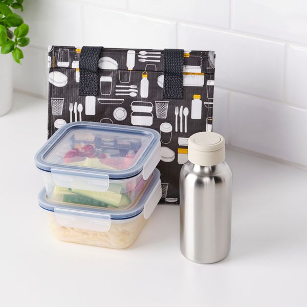 Бутылка для воды, нержавеющая сталь/бежевый 0.5 л IKEA ENKELSPÅRIG ЭНКЕЛЬСПОРИГ 904.972.08 - фото 3