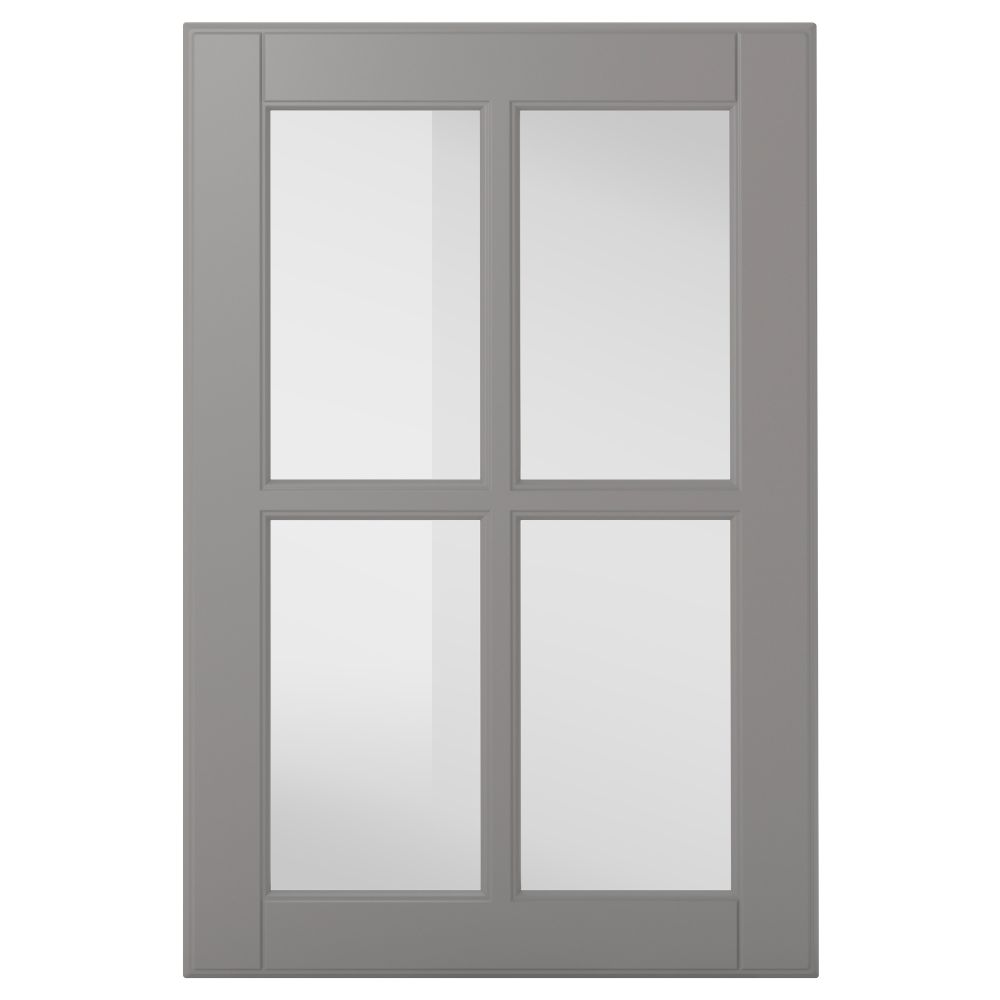 Стеклянная дверь БУДБИН, серый - фото 1