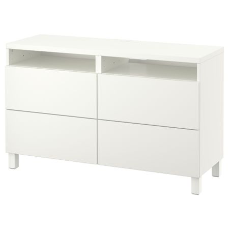Тумба для ТВ с ящиками БЕСТО, Лаппвикен белый (120x40x74 см)