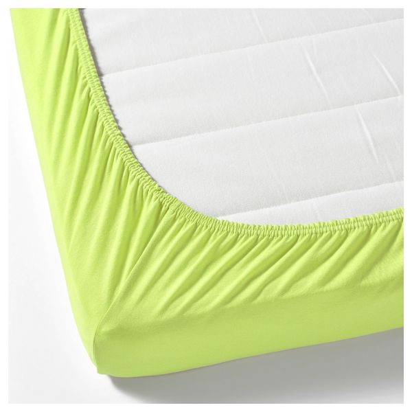 Простыня натяжная ЛЕН, зеленый (70x160 см) - схема-чертеж с размерами