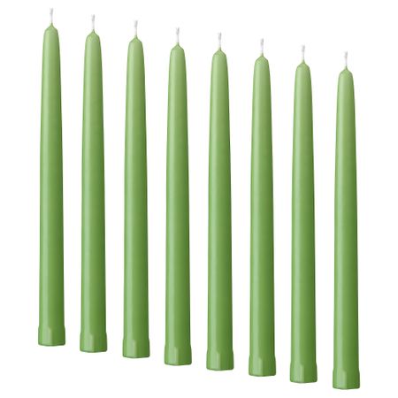 Неароматическая свеча, зеленый, 25 см IKEA KLOKHET КЛОКХЕТ 905.928.75