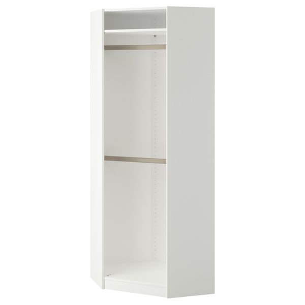 Гардероб угловой ПАКС, белый, Бальстад белый - схема-чертеж с размерами