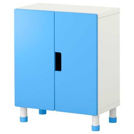 Комбинация для хранения с дверцами СТУВА, белый, синий (60x30x75 см)