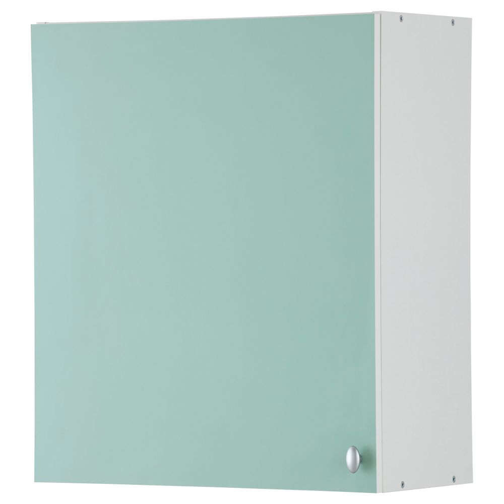 Навесной шкаф с дверцей АЛЬБРУ, светло-зеленый (60x70 см) - фото 1