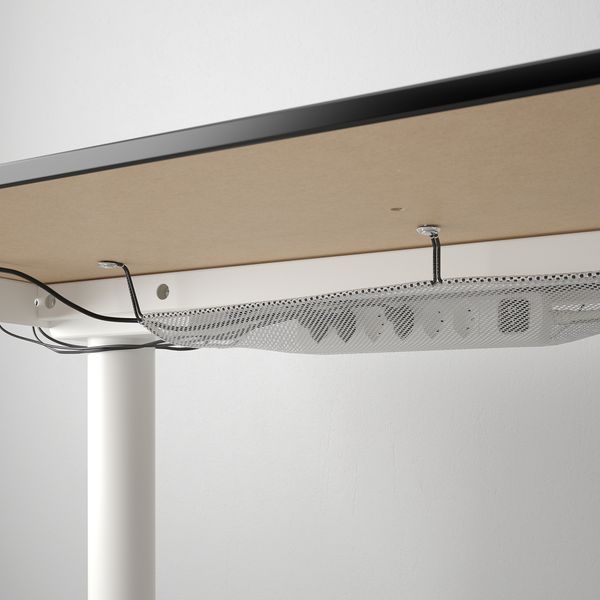 Стол-трансформер, 120x80 см, ясеневый шпон, черная морилка, белый IKEA BEKANT БЕКАНТ 892.822.42 - фото 6