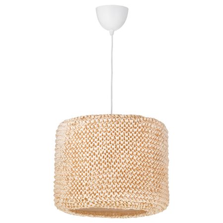 Подвесной светильник, бежевый, белый IKEA LERGRYN ЛЕРГРЮН / HEMMA ХЕММА 394.310.08