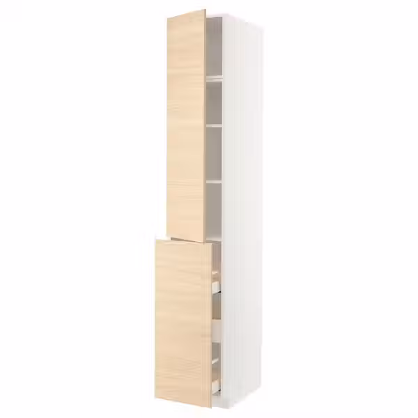 METOD / MAXIMERA Высокий шкаф/выдв секц/3ящ/1дв/2плк - фото 1