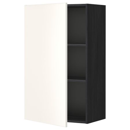Шкаф навесной с полкой МЕТОД, черный, Веддинге белый