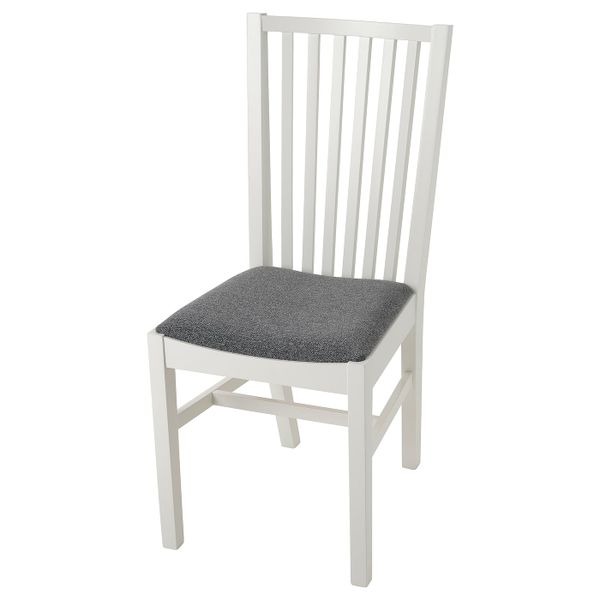 Стул, белый/Гуннаред классический серый IKEA NORRNÄS НОРНЭС 404.666.57 - фото 1