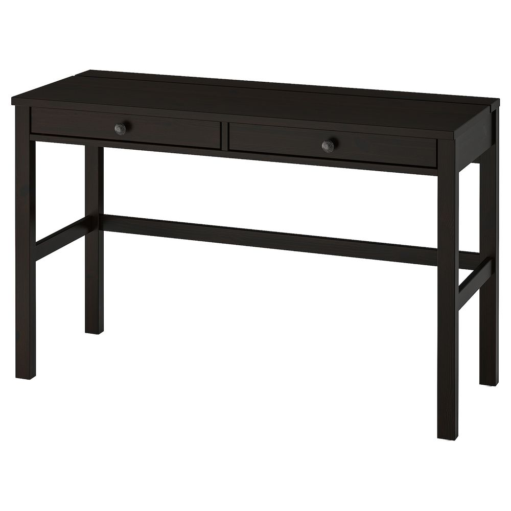 Стол с 2 ящиками, черно-коричневый 120x47 см IKEA HEMNES ХЕМНЭС 703.632.19 - фото 1