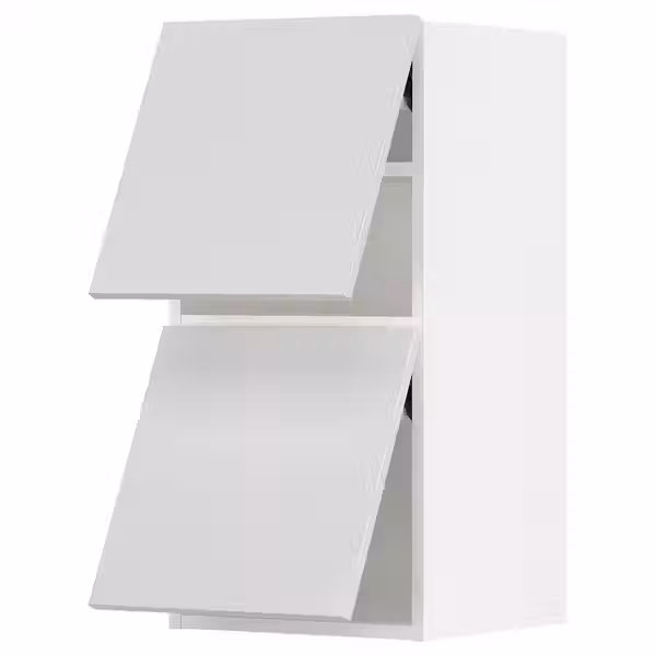 METOD Навесной шкаф/2 дверцы, горизонтал - белый/Ringhult белый 40x80 см - фото 1