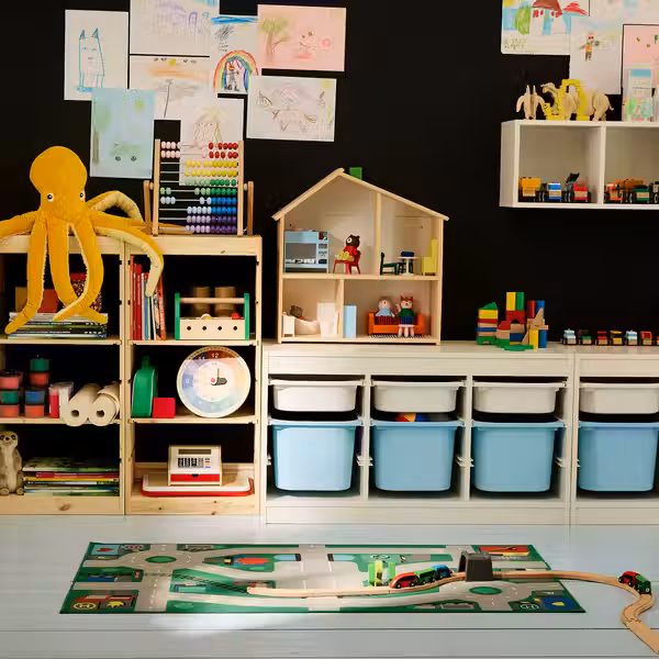 LILLABO Ковер - зеленый 75x133 см - схема-чертеж с размерами