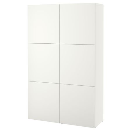 Комбинация для хранения с дверцами БЕСТО, Лаппвикен белый (120x40x192 см)