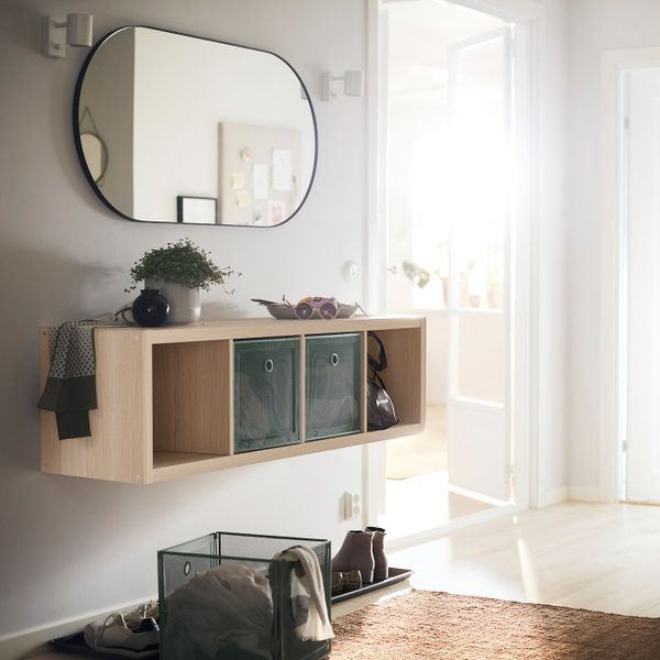 Стеллаж, под беленый дуб 42x147 см IKEA KALLAX КАЛЛАКС 503.147.34 - фото 3