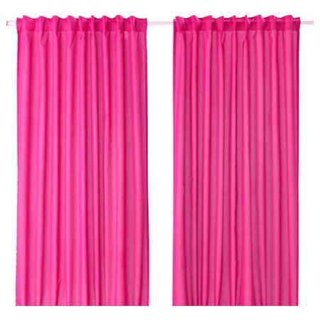 Гардины, 1 пара ВИВАН, малиновый (145x300 см)