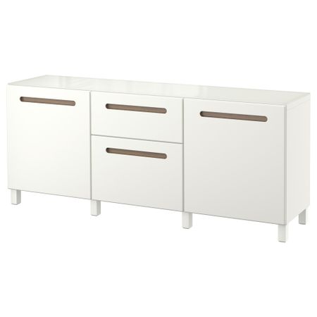 Комбинация для хранения с дверцами, ящиками БЕСТО, Марвикен белый (180x40x74 см)