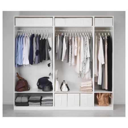 Гардероб, белый, 250x58x236 см IKEA PAX ПАКС 591.284.74