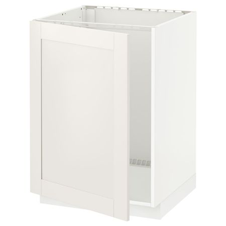 Напольный шкаф для раковины, белый/Сэведаль белый 60x60 см IKEA METOD МЕТОД 092.232.37