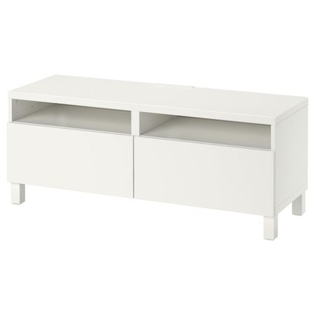 Тумба под ТВ, с ящиками, белый/Лаппвик/стуббарп белый 120x42x48 см IKEA BESTÅ БЕСТО 693.991.82