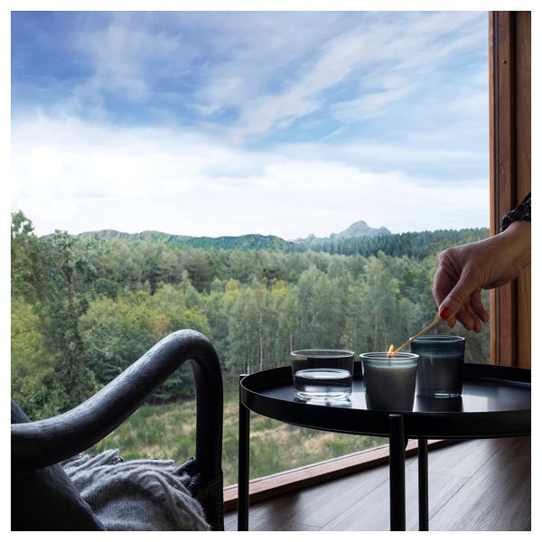 Ароматическая свеча в стакане, 20 ч, Горный воздух/бирюзовый IKEA PÄRONTRÄD 805.272.15 - фото 4