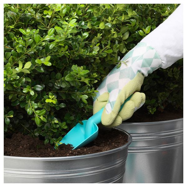 Садовые перчатки КРИДНЕЙЛИКА, бирюзовый (M/L) - схема-чертеж с размерами