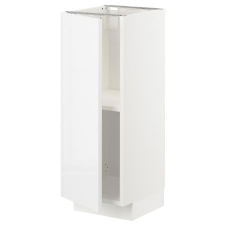 Напольный шкаф с полками, белый Рингульт/глянцевый белый 30x37 см IKEA METOD МЕТОД 792.998.51