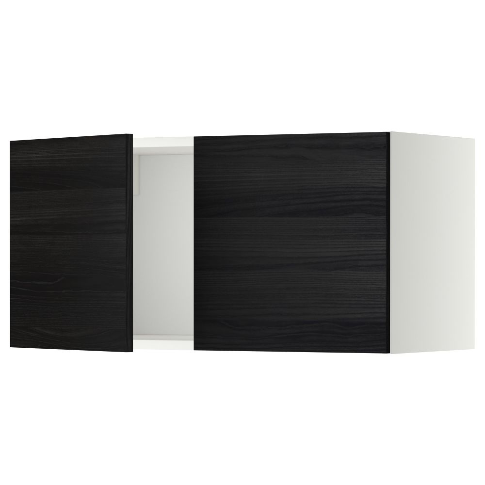 Навесной шкаф с 2 дверями МЕТОД, белый, Тингсрид черный (80x40 см) - схема-чертеж с размерами