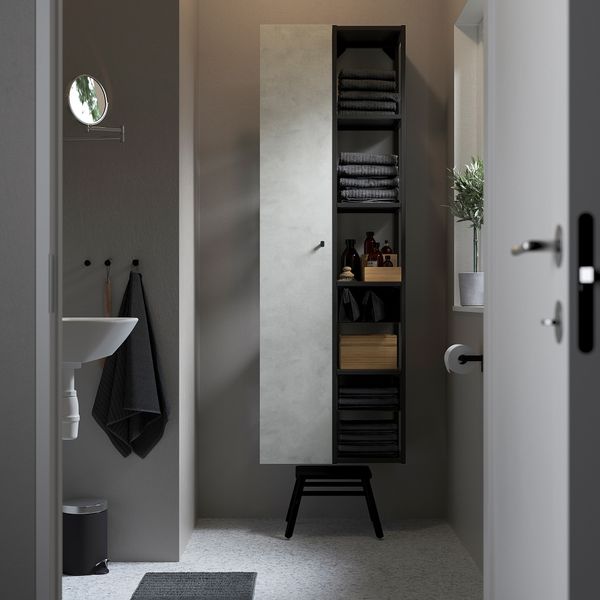 Комбинация для хранения, 60x32x180 см, антрацит, под бетон IKEA BEGIVENHET БЕГИВЕНХЕТ 293.314.67 - фото 4