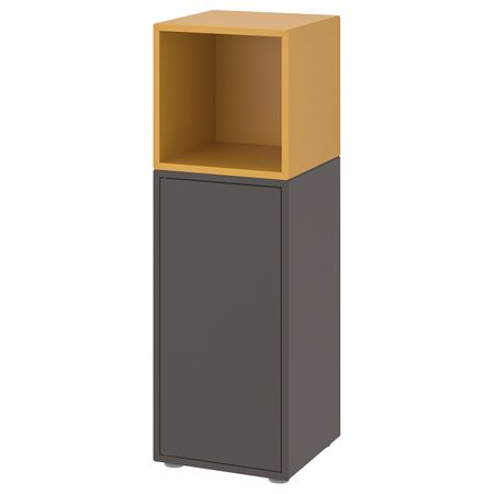 Комбинация шкафов с ножками, темно-серый/золотисто-коричневый 35x35x107 см IKEA EKET ЭКЕТ 592.901.25