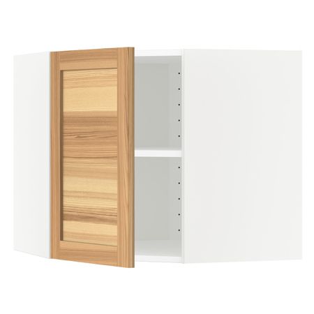 Угловой навесной шкаф с полками, белый/Торхэмн ясень 68x60 см IKEA METOD МЕТОД 692.260.06
