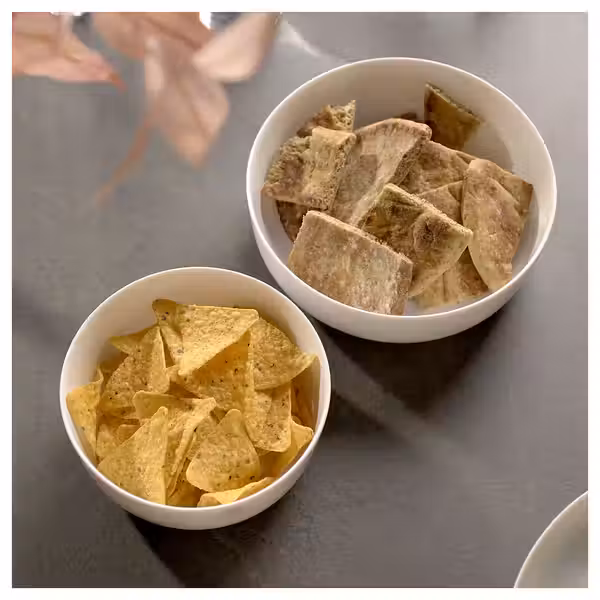 VITBLECKA ВИТБЛЕККА Сервировочная миска - белый 22 см - схема-чертеж с размерами