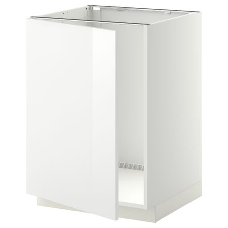 Напольный шкаф для раковины МЕТОД, белый, Рингульт белый (60x60 см)