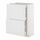 Напольный шкаф, 2 фасада, 3 ящика, белый, Stensund белый, 60x37 см IKEA METOD МЕТОД, MAXIMERA МАКСИМЕРА 094.095.13