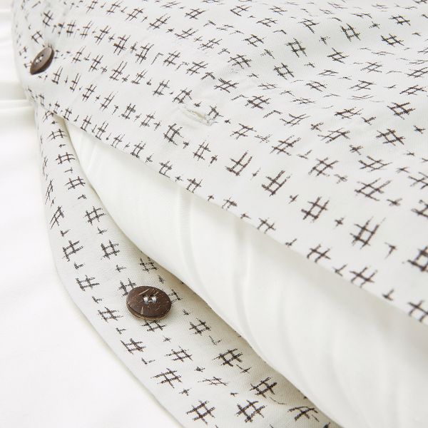 Пододеяльник и 2 наволочки, белый/темно-коричневый 200x200/50x70 см IKEA VÄGTÅG ВЭГТОГ 504.822.75 - фото 4