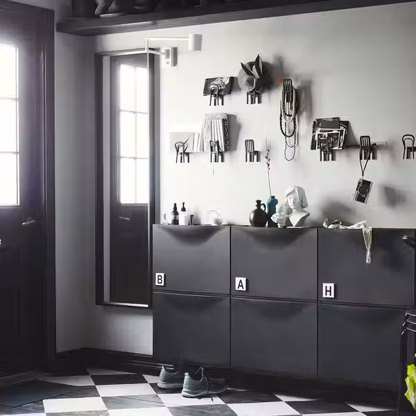 FJANTIG Крючок - чёрный - схема-чертеж с размерами