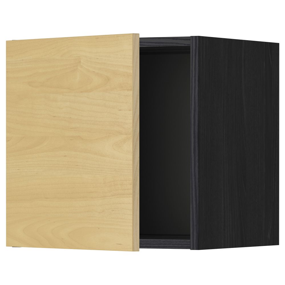 Шкаф навесной МЕТОД, черный, Тингсрид береза - схема-чертеж с размерами