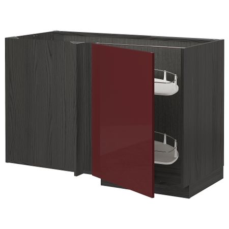 Угловой Напольный шкаф с выдвижной секцией, 128x68 cm IKEA METOD МЕТОД 894.521.40