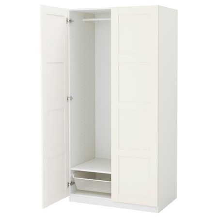 Гардероб, белый/Бергсбу белый 100x60x201 см IKEA PAX ПАКС 192.488.26