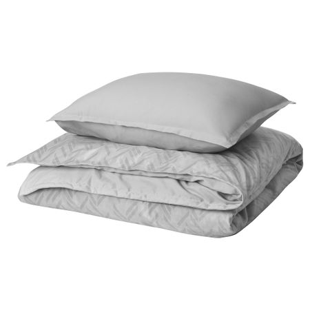 Пододеяльник и наволочка, 150x200, 50x60 см, серый IKEA NÅLGINST 105.672.00