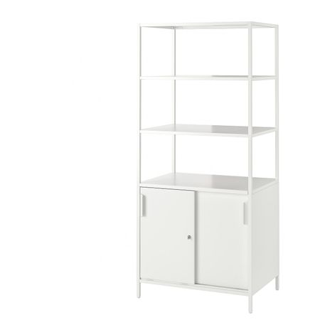 Шкаф с раздвижными дверцами, белый 80x180 см IKEA TROTTEN ТРОТТЕН 804.747.97