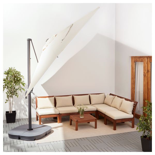 Зонт от солнца, подвесной СЕГЛАРО, наклонный бежевый, бежевый (330x240 см) - фото 3