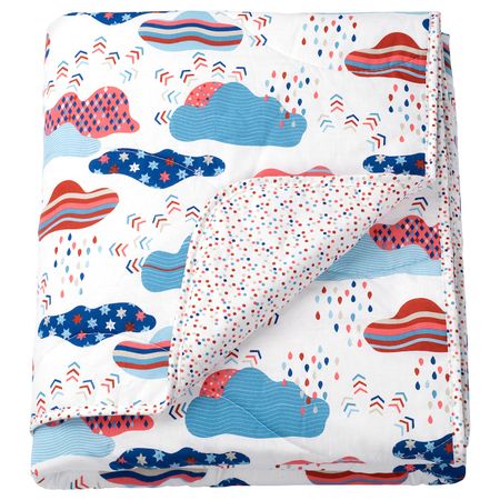 Покрывало детское, облака/точки 120x220 см IKEA TALANDE ТАЛАНДЕ 704.846.88