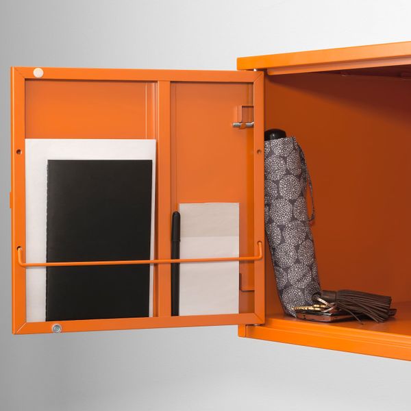 Комбинация для хранения, серый-белый/оранжевый-красный 95x92 см IKEA ЛИКСГУЛЬТ 992.440.42 - фото 5