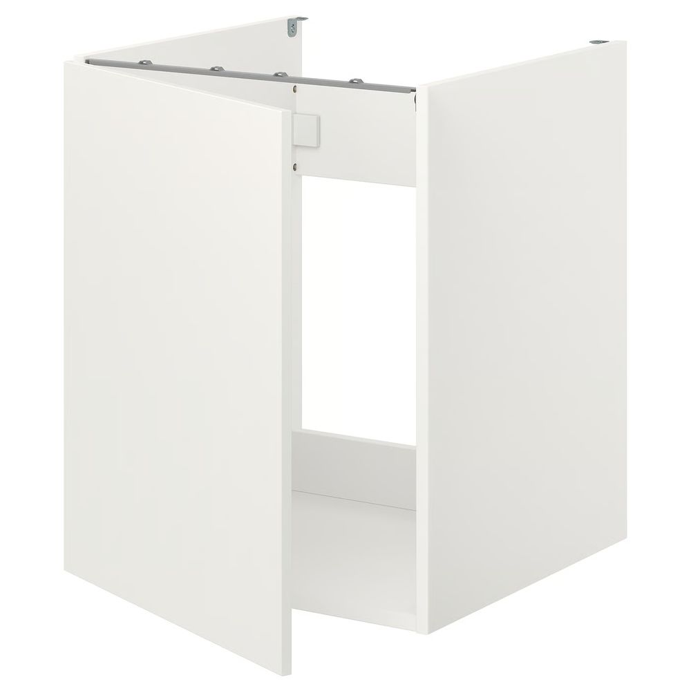 ENHET Напольный шкаф д/раковины,с дверью - белый 60x62x75 см - фото 1