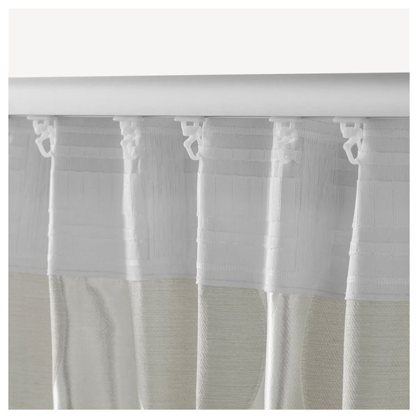 Гардины, 1 пара НИННЕ РУНД, светло-бежевый (145x300 см) - схема-чертеж с размерами